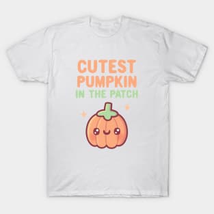 Cutest Pumpkin In The Patch Autumn Doodle T-Shirt